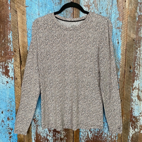 Cuddl Duds Leopard Print Long Sleeve Top - Picture 1 of 3